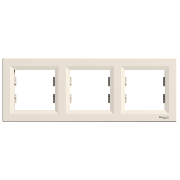 EPH5800323 — EPH5800323 - Asfora - horizontal 3-gang frame - cream Schneider Electric