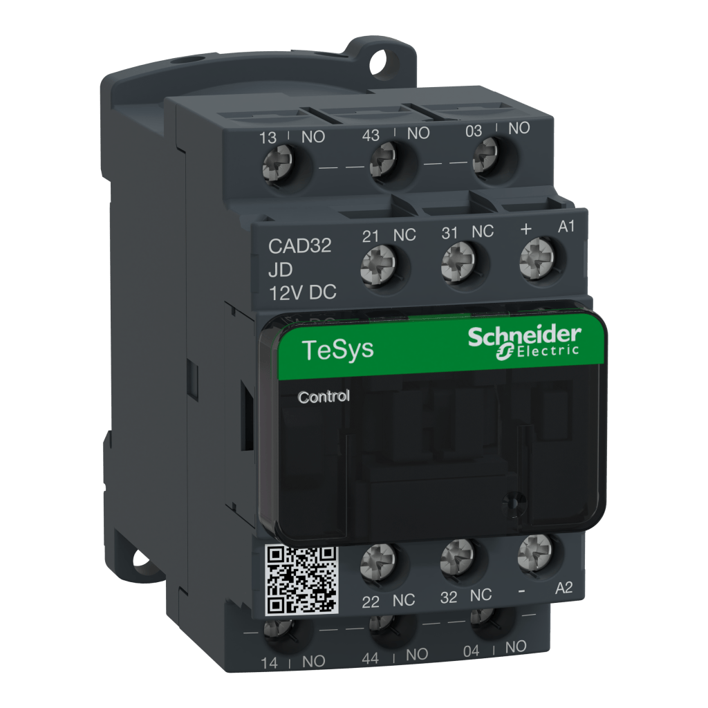 CAD32JD - TeSys D control relay - 3 NO + 2 NC - <= 690 V - 12 V DC standard coil Schneider Electric