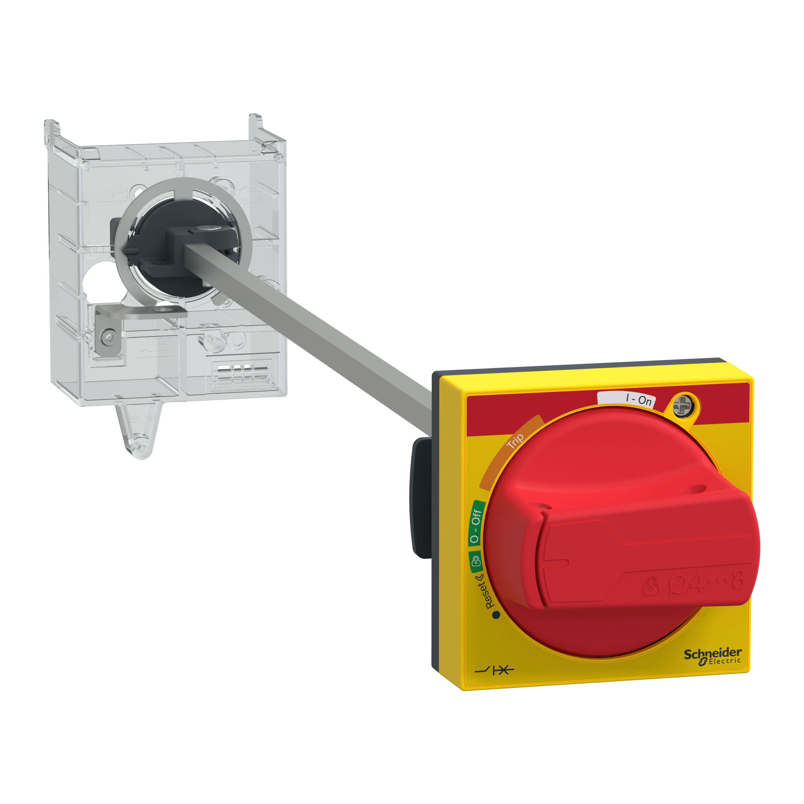 GV3APN02 - Extended rotary handle kit,TeSys GV3, IP54, red handle, with trip indication, for GV3L-GV3P Schneider Electric