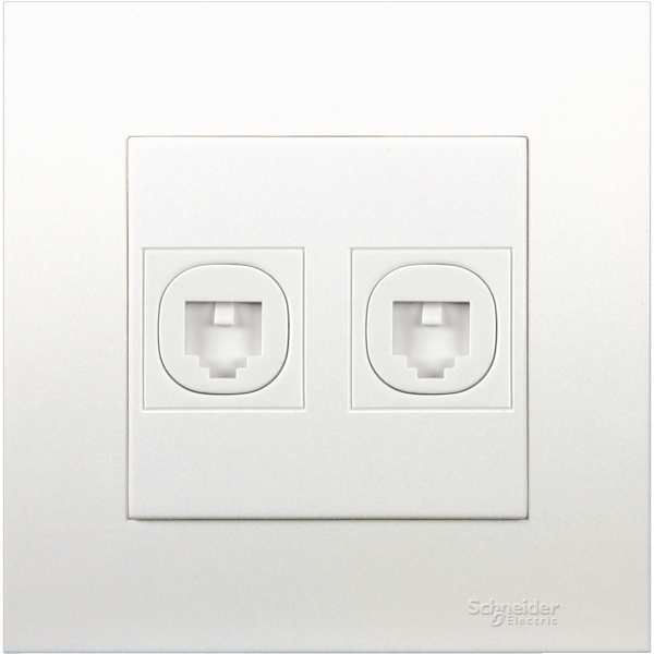 KB32TS — KB32TS - 2 Gang Telephone Outlet with Shutter Schneider Electric