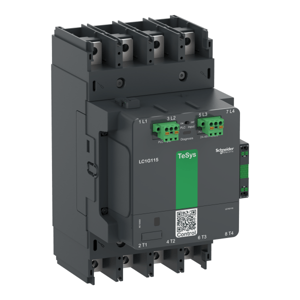 High power contactor, TeSys Giga, 4 pole (4NO), AC-1 <=440V 305A, advanced version, 200…500V wide band AC/DC coil Schneider Electric