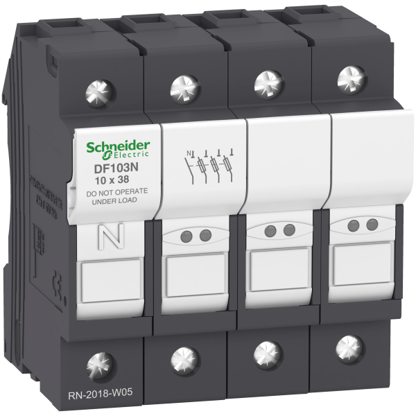 DF103N — DF103N - Fuse carrier TeSys DF, 3P+N 32A, fuse size 10x38 mm Schneider Electric