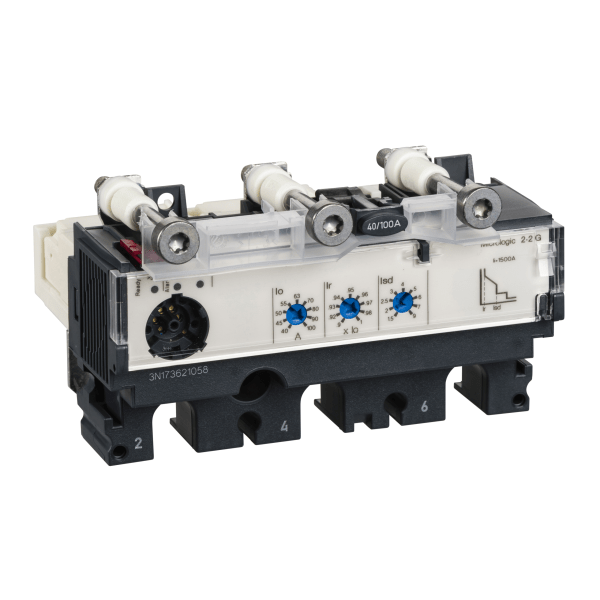 LV429075 — LV429075 - trip unit MicroLogic 2.2 G for ComPact NSX 100/160/250 circuit breakers, electronic, rating 100 A, 3 poles 3d Schneider Electric