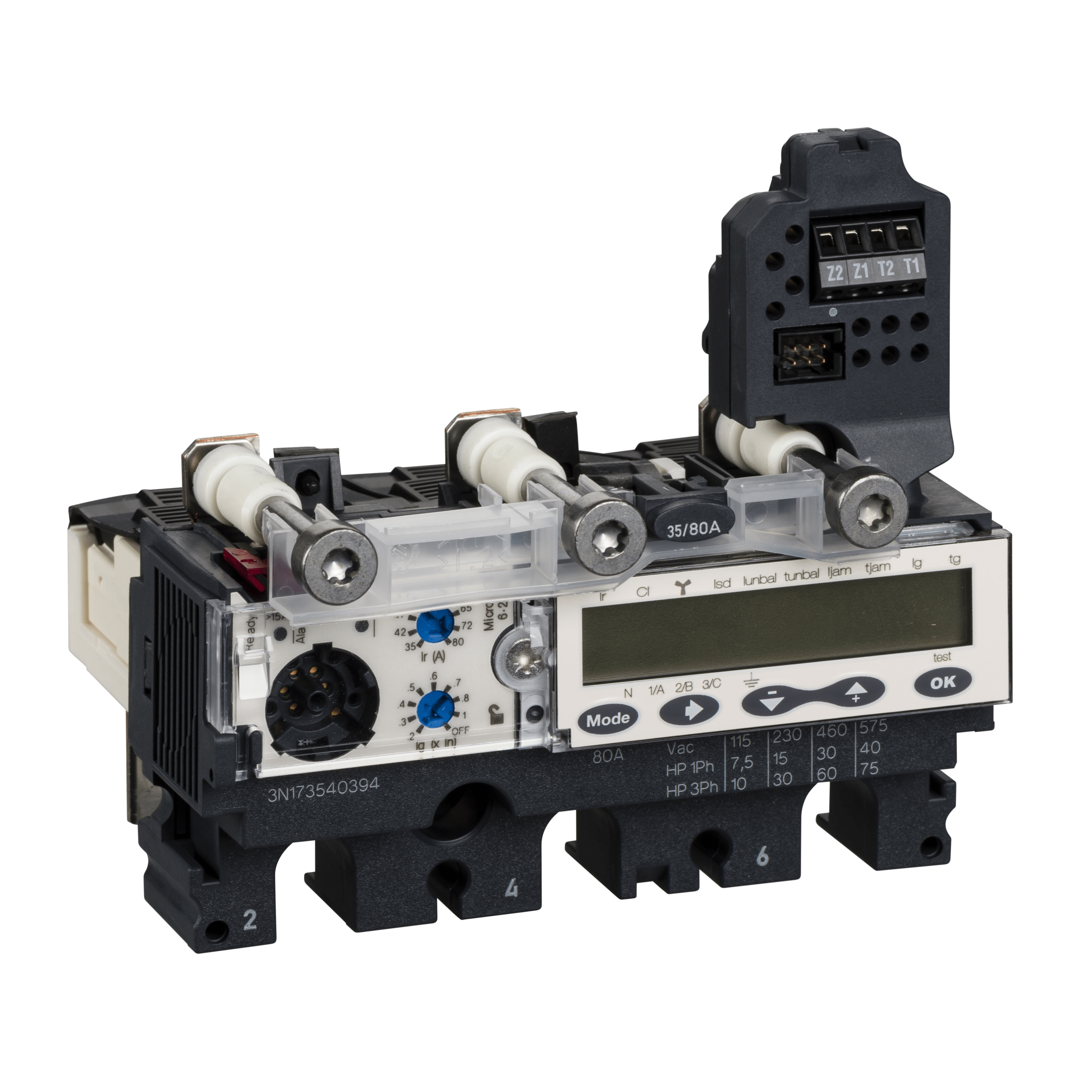 LV431521 - trip unit MicroLogic 6.2 E-M for ComPact NSX 250 circuit breakers, electronic, rating 220 A, 3 poles 3d Schneider Electric