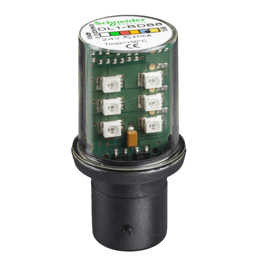 DL1BDB6 - Harmony XVB, Protected LED bulb, BA 15d, blue, steady light, 24 V AC/DC Schneider Electric