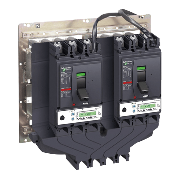 mechanical interlocking with rotary handles, ComPact NSX 400/630, for 2 fixed or plug-in devices