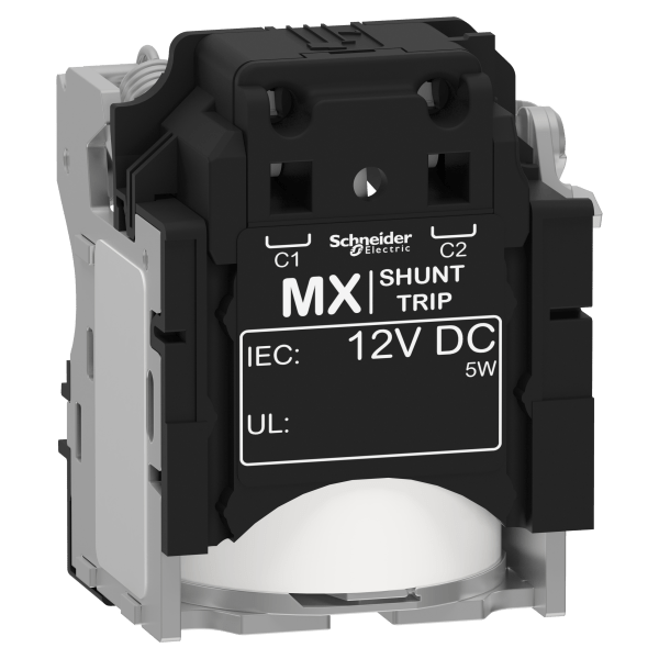 MX shunt release, ComPacT NSX, rated voltage 12 VDC, screwless spring terminal connections Schneider Electric