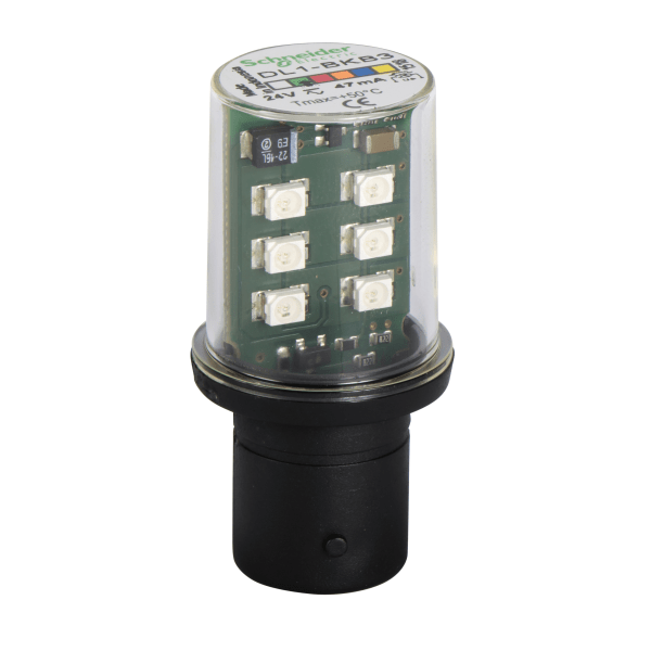 Flashing LED, 24 Vac/Vdc Green Schneider Electric