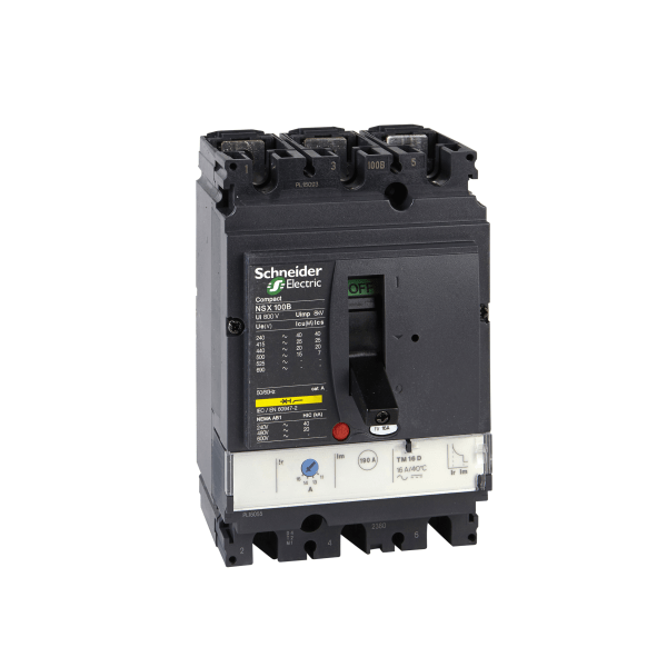 LV429670 — LV429670 - LV429670, Circuit breaker Compact NSX100H, 70 kA at 415 VAC, TMD trip unit 100 A, 3 poles 3d Schneider Electric