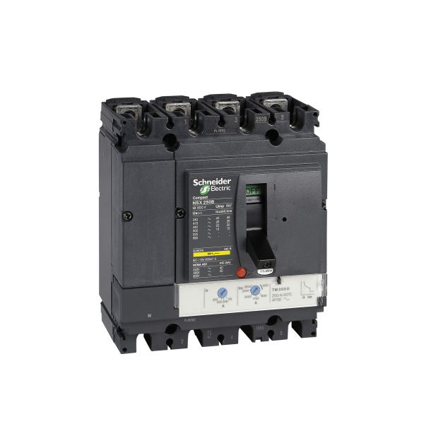 LV431850 — LV431850 - circuit breaker ComPact NSX250N, 50 kA at 415 VAC, TMD trip unit 250 A, 4 poles 4d Schneider Electric