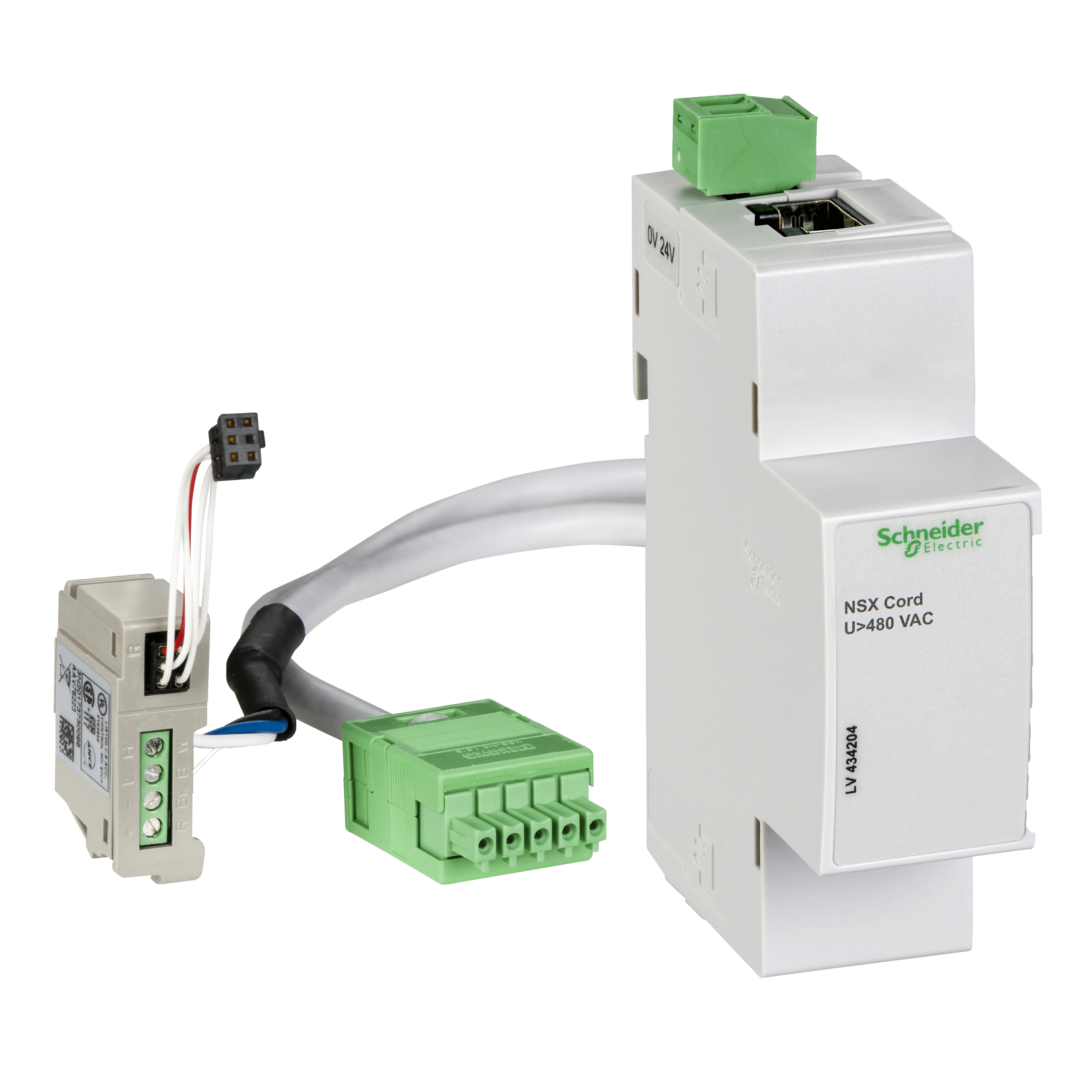 LV434204 - communication terminal block, insulated NSX cord, ComPact NSX, system voltage above 480 V AC, 1.3 m length Schneider Electric