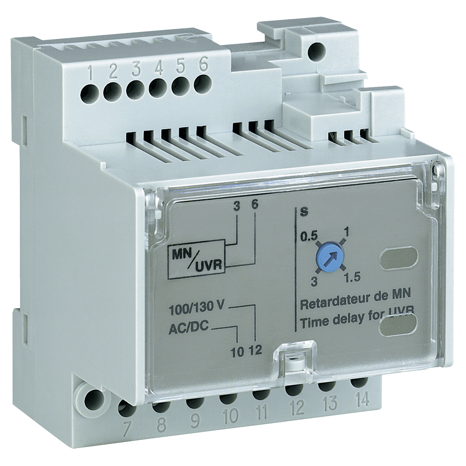 LV833683SP - adjustable time delay relay - for MN under voltage release - 380/480 V AC - sp Schneider Electric