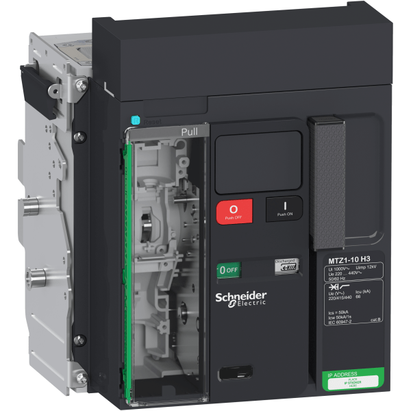 LV846452 — LV846452 - Circuit breaker Masterpact MTZ1 10H3, 1000 A, 3P drawout, without Micrologic Schneider Electric