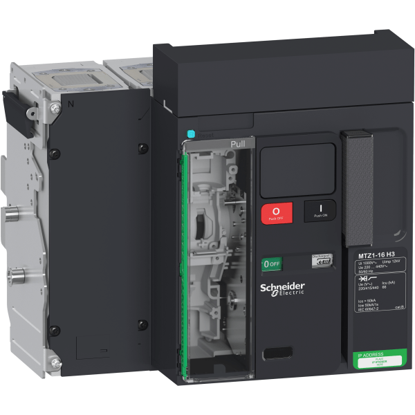 LV846461 — LV846461 - Circuit breaker Masterpact MTZ1 16H3, 1600 A, 4P drawout, without Micrologic Schneider Electric
