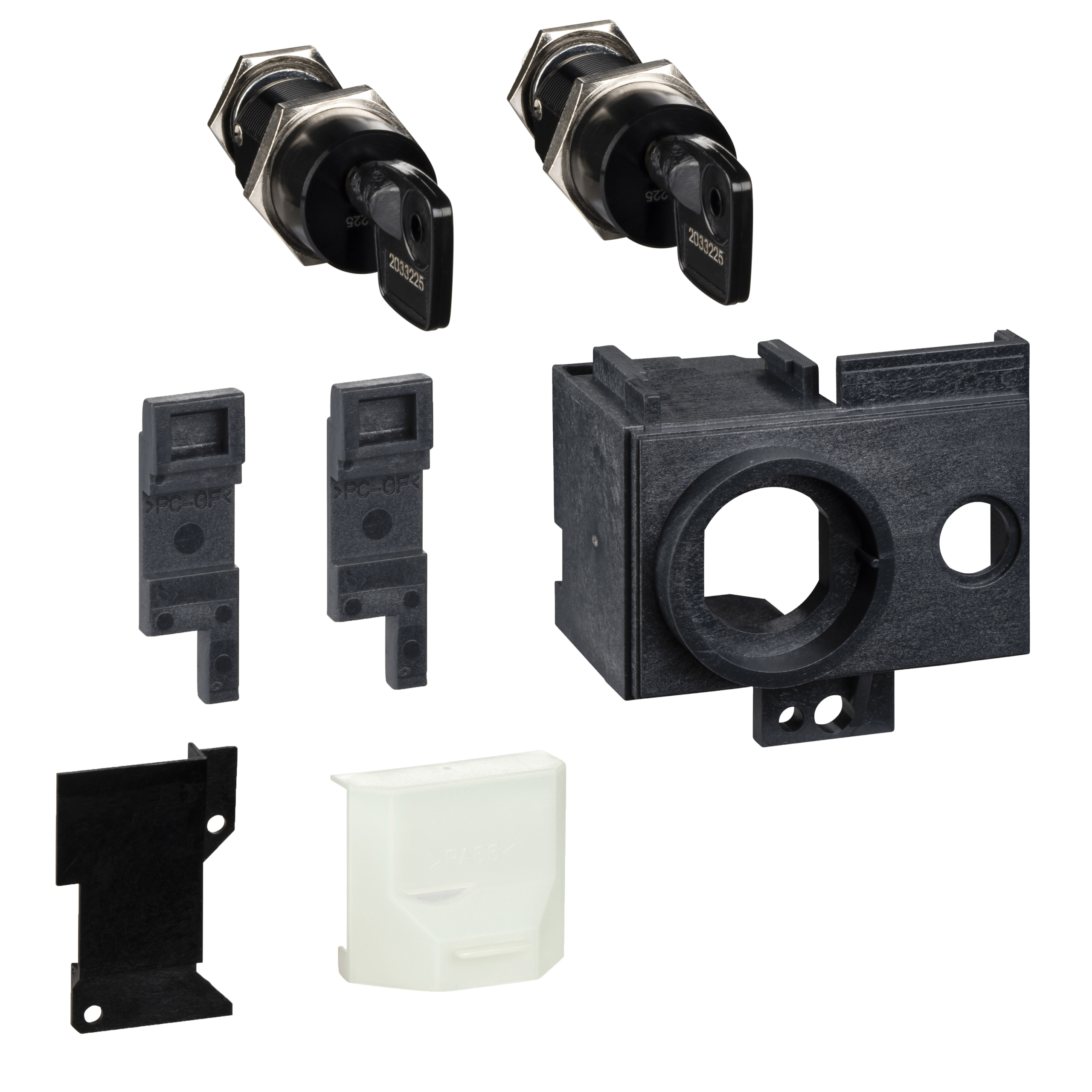 LV847519 - OFF-position locking - 1 Profalux keylock 2 keys + adaptation kit - for MTZ1 Schneider Electric