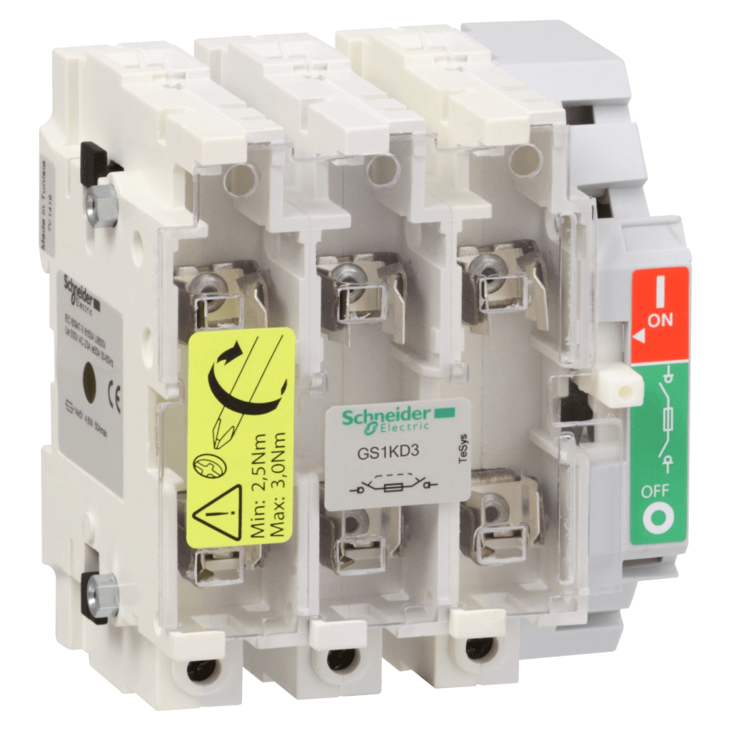 GS1KD3 - TeSys GS - switch-disconnector fuse - 3 P - 125 A - NFC 22 x 58 mm Schneider Electric
