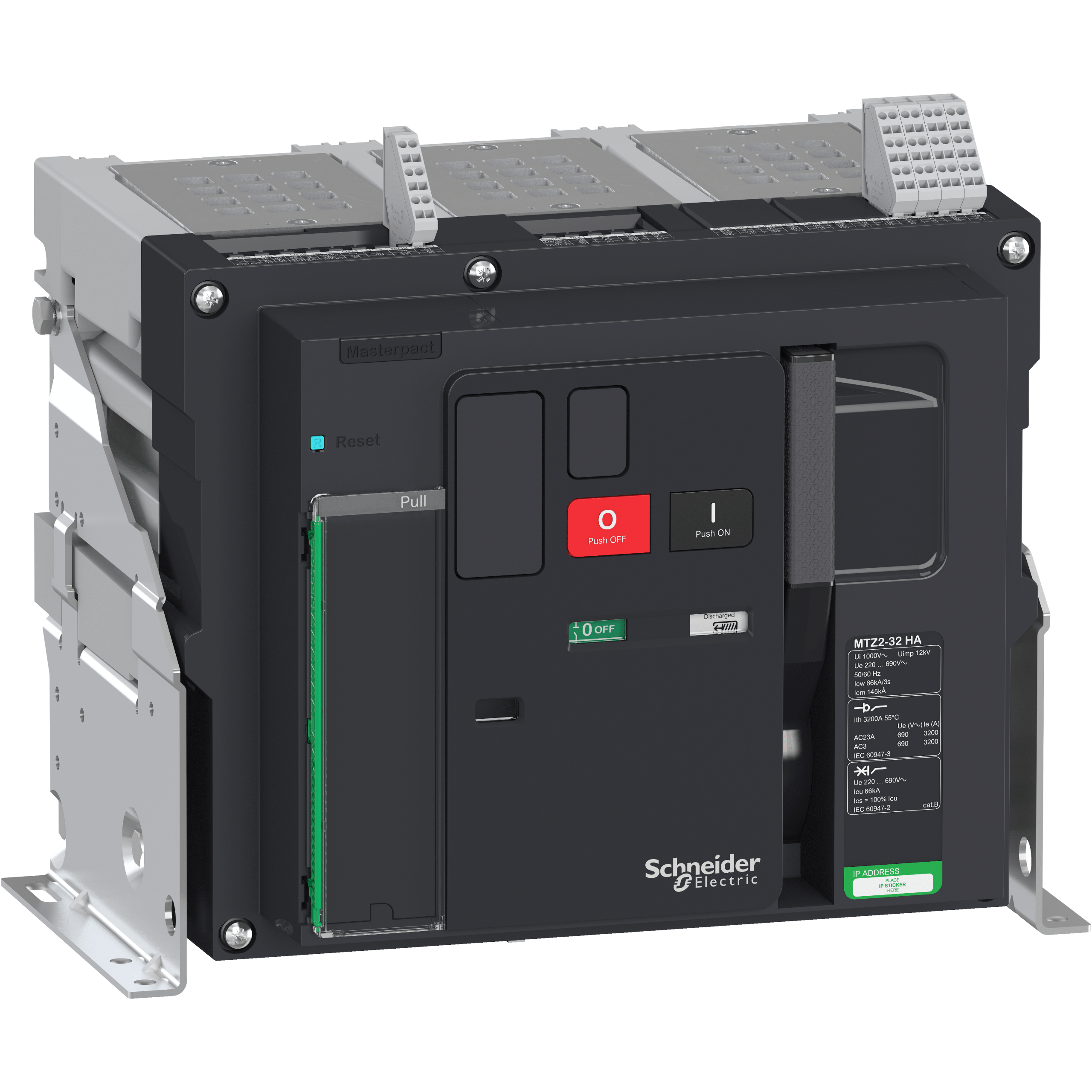 LV848085 - switch disconnector Masterpact MTZ2 32 HA, 3200 A, 3 poles, fixed Schneider Electric