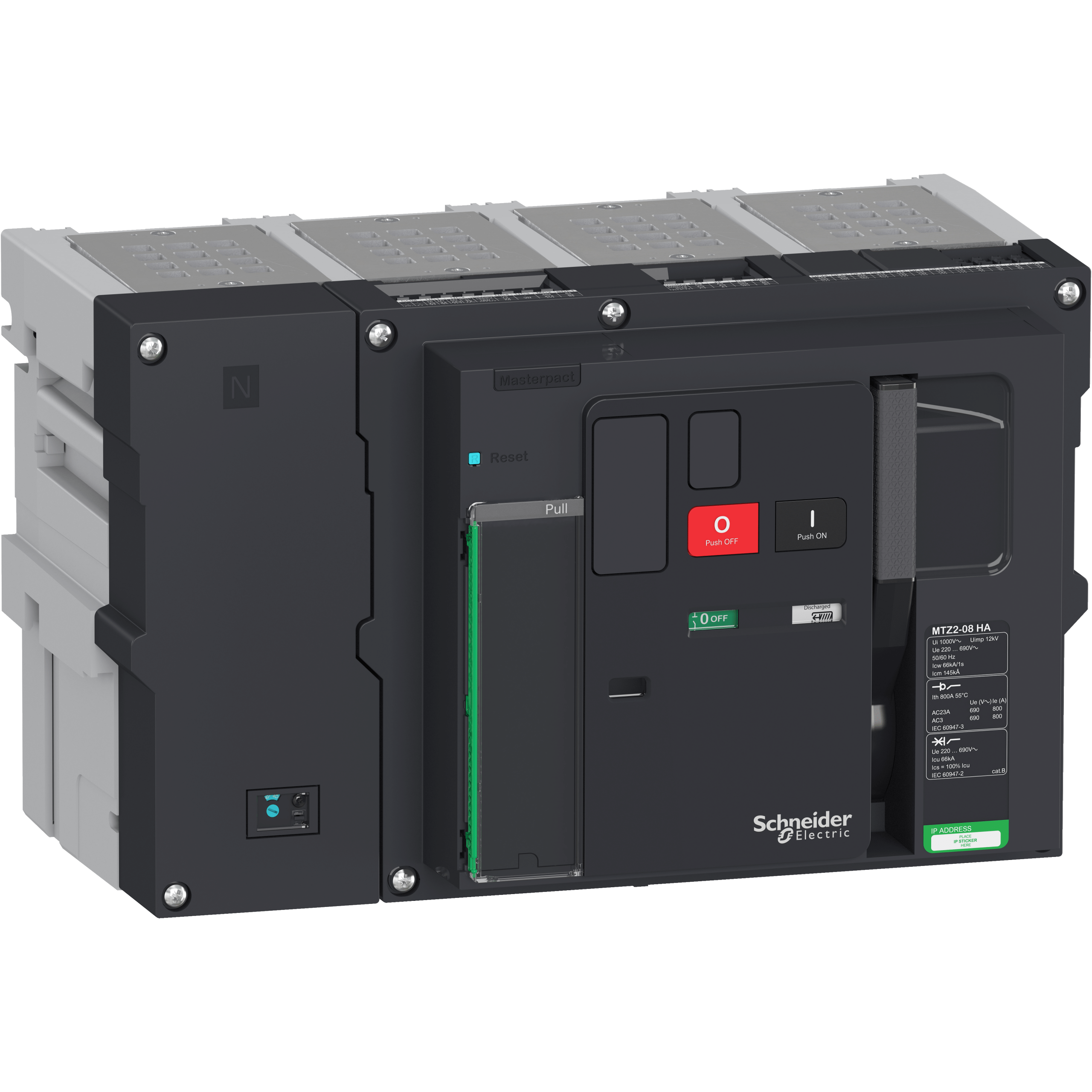 LV848242 - switch disconnector Masterpact MTZ2 08 HA, 800 A, 4 poles, drawout Schneider Electric