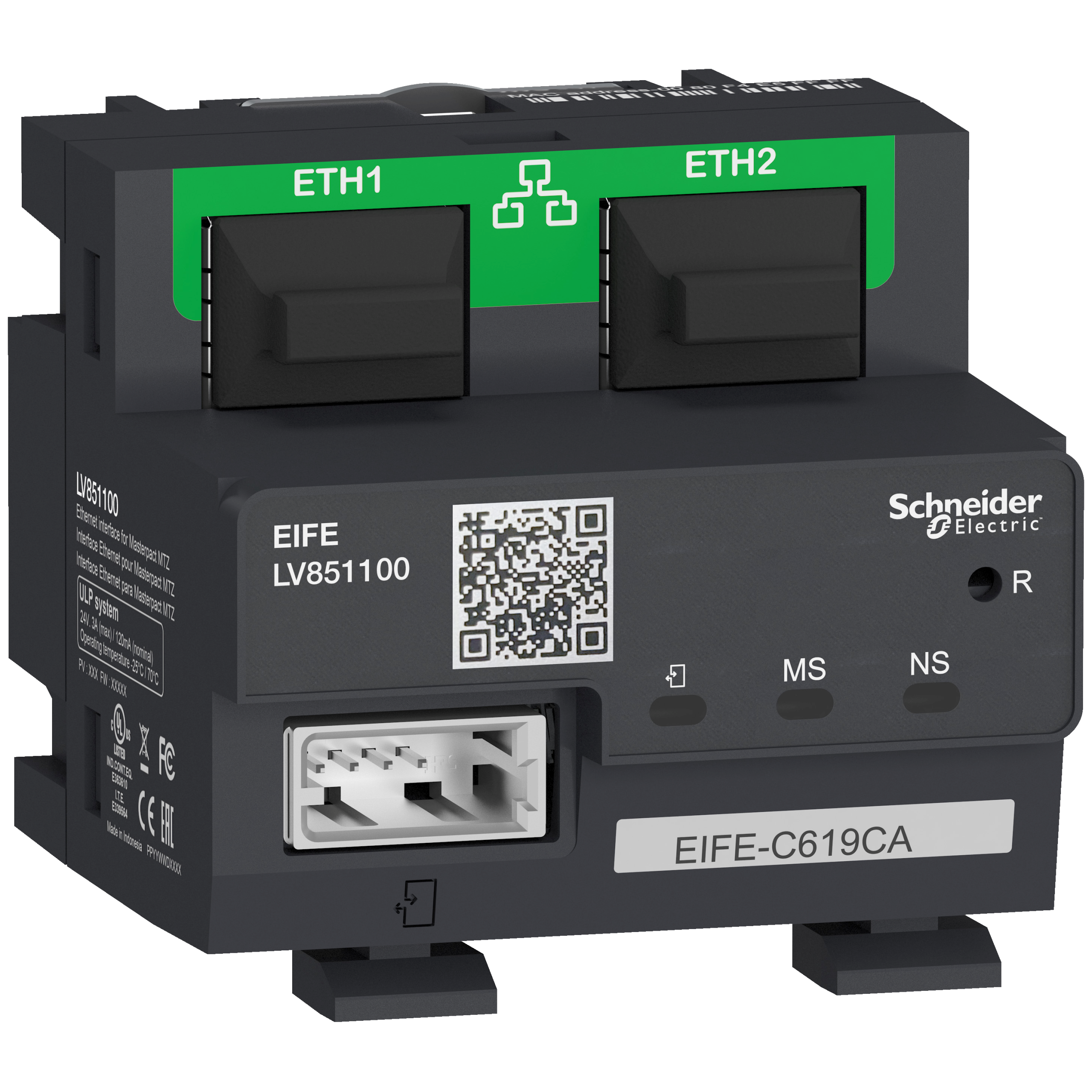 LV851100 - EIFE Ethernet module full kit - for MTZ1 drawout Schneider Electric