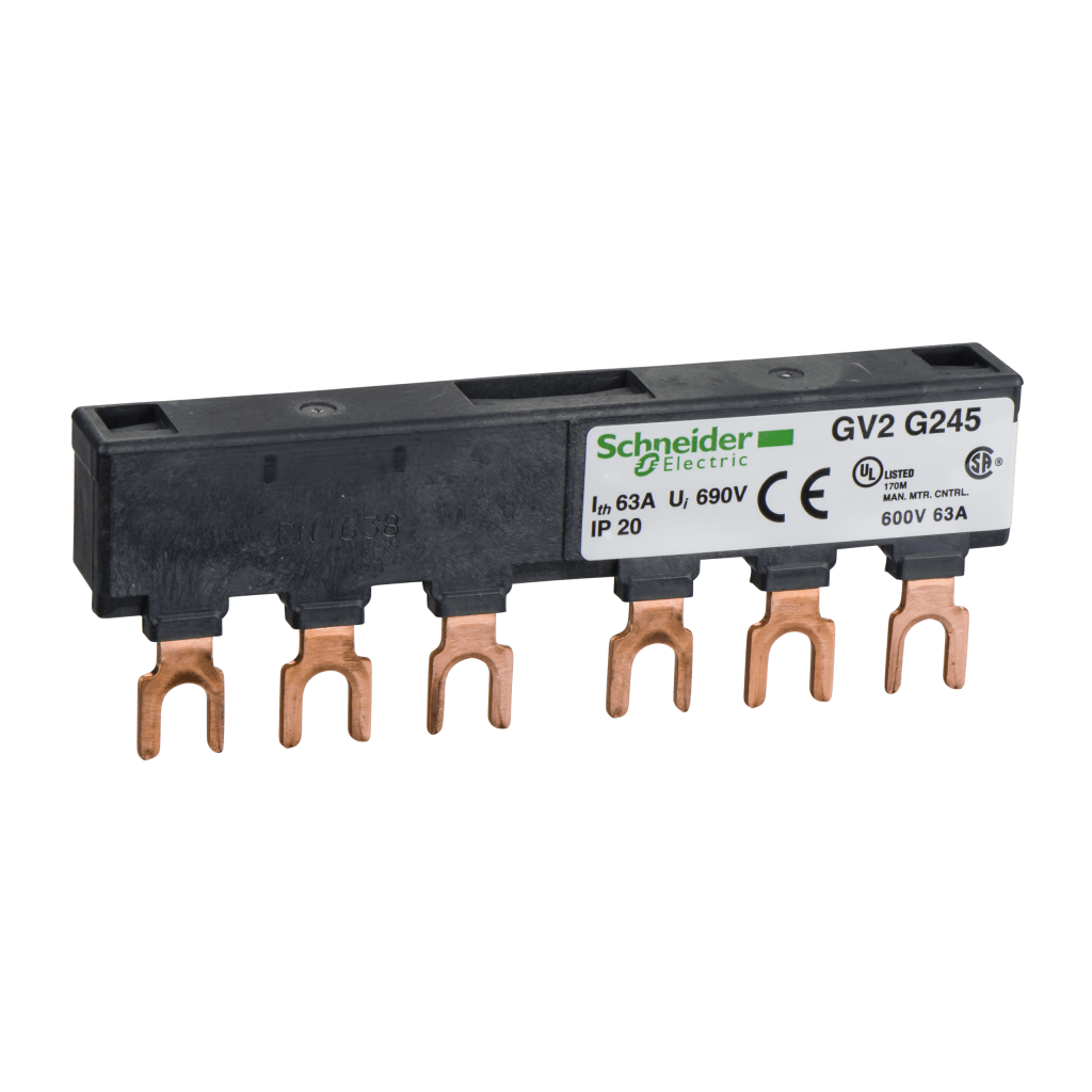GV2G245 - Linergy FT - Comb busbar - 63 A - 2 tap-offs - 45 mm pitch Schneider Electric