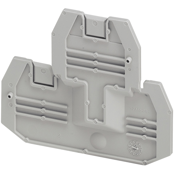 NSYTRACE24 — NSYTRACE24 - END COVER, 2 LEVEL, 4PTS, 2,2MM WIDTH, FOR SCREW TERMINALS NSYTRV24D, Schneider Electric