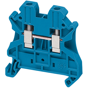 NSYTRV42BL - SCREW TERMINAL, FEED THROUGH, 2 POINTS, 4MM² , BLUE Schneider Electric