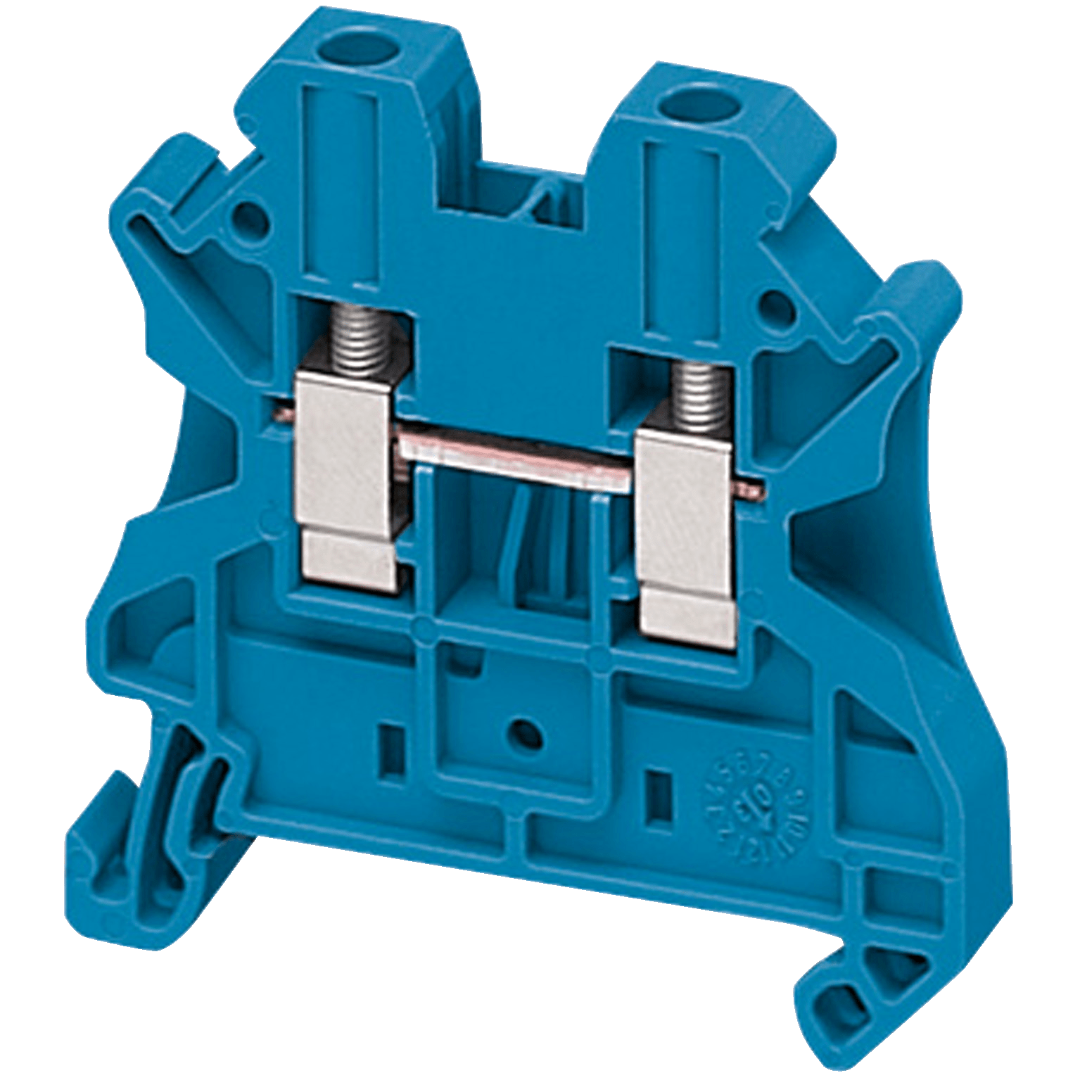 NSYTRV42BL - SCREW TERMINAL, FEED THROUGH, 2 POINTS, 4MM² , BLUE Schneider Electric