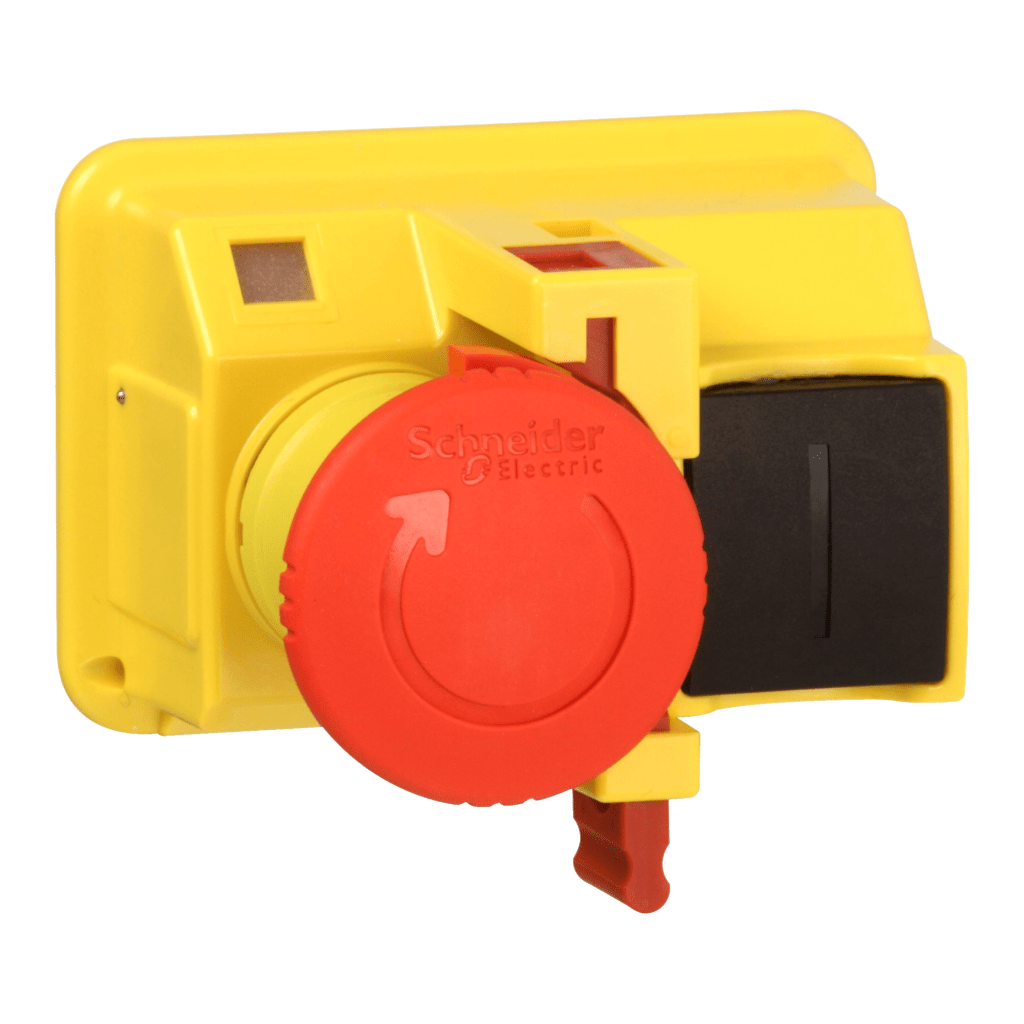 GV2K04 - TeSys GV2 - Emergency stop pushbutton - latching - turn to release - padlocking Schneider Electric