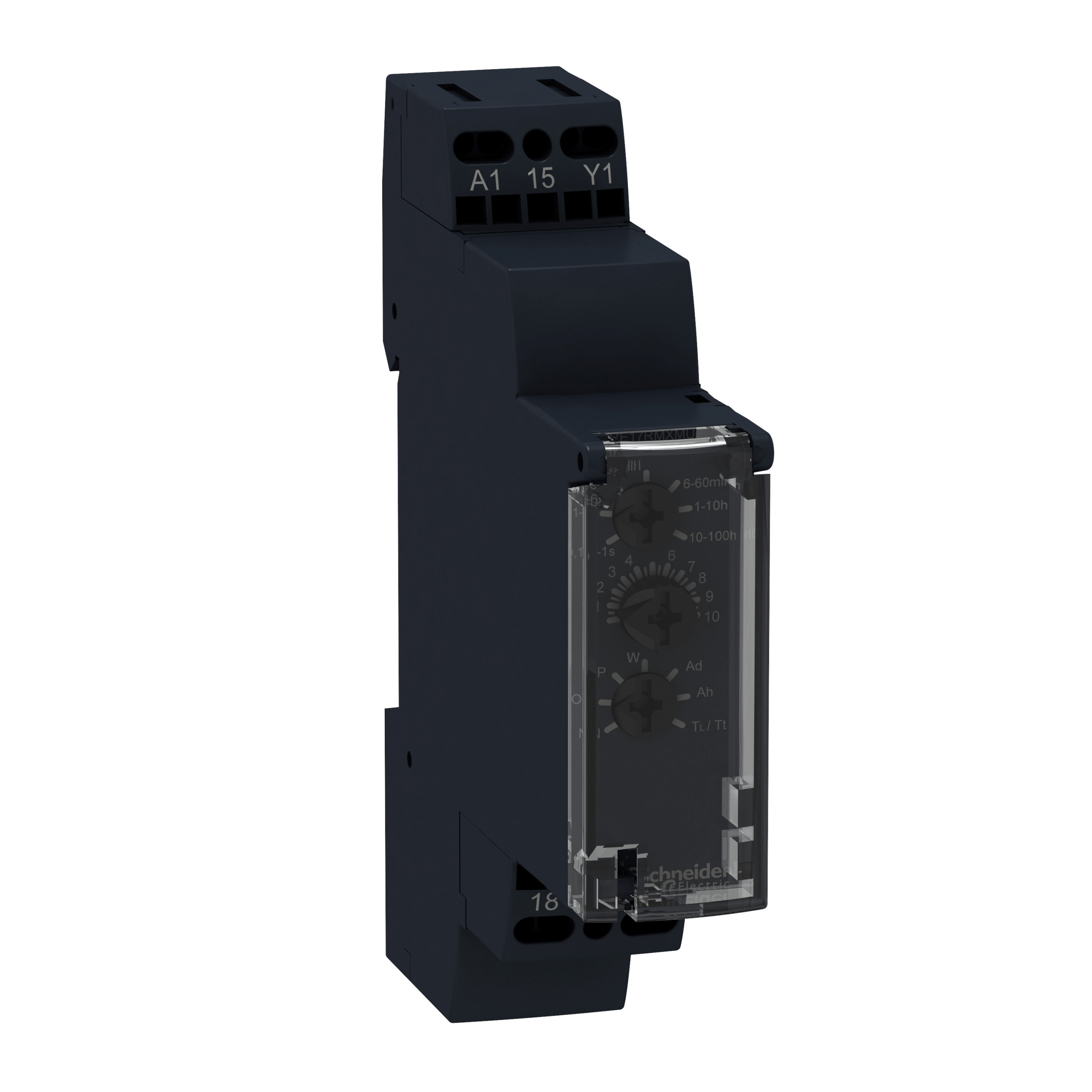 RE17RMXMU - Harmony, Modular timing relay, 8 A, 1 CO, 1 s..100 h, multifunction, 24 V DC / 24...240 V AC/DC Schneider Electric