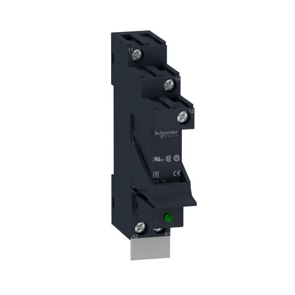 RSB1A120F7PV — RSB1A120F7PV - Harmony, Interface plug-in relay pre-assembled, 12 A, 1 CO, with LED, with protection circuit, 120 V AC Schneider Electric