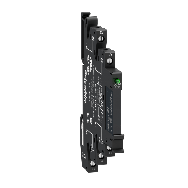 RSL1PVFU — RSL1PVFU - Harmony, Slim interface relay pre-assembled, 6 A, 1 CO, with LED, with protection circuit, screw connectors, 110 V AC/DC Schneider Electric