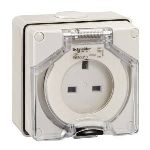 S56SO313GY - 13A 250V - triple phase 3 pole - flat pin - IP66 (grey) Schneider Electric