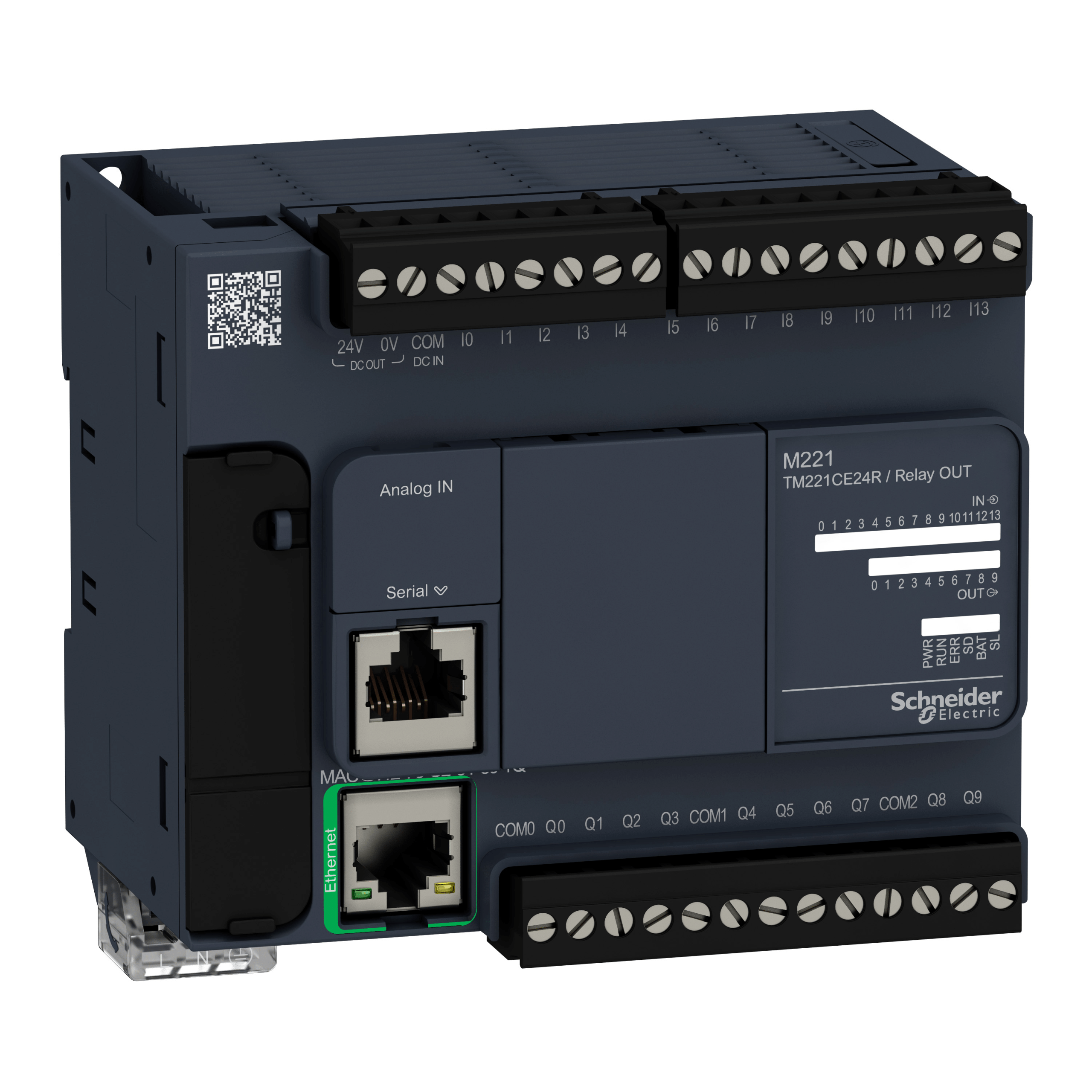 TM221CE24R - Logic controller, Modicon M221, 24 IO relay Ethernet Schneider Electric