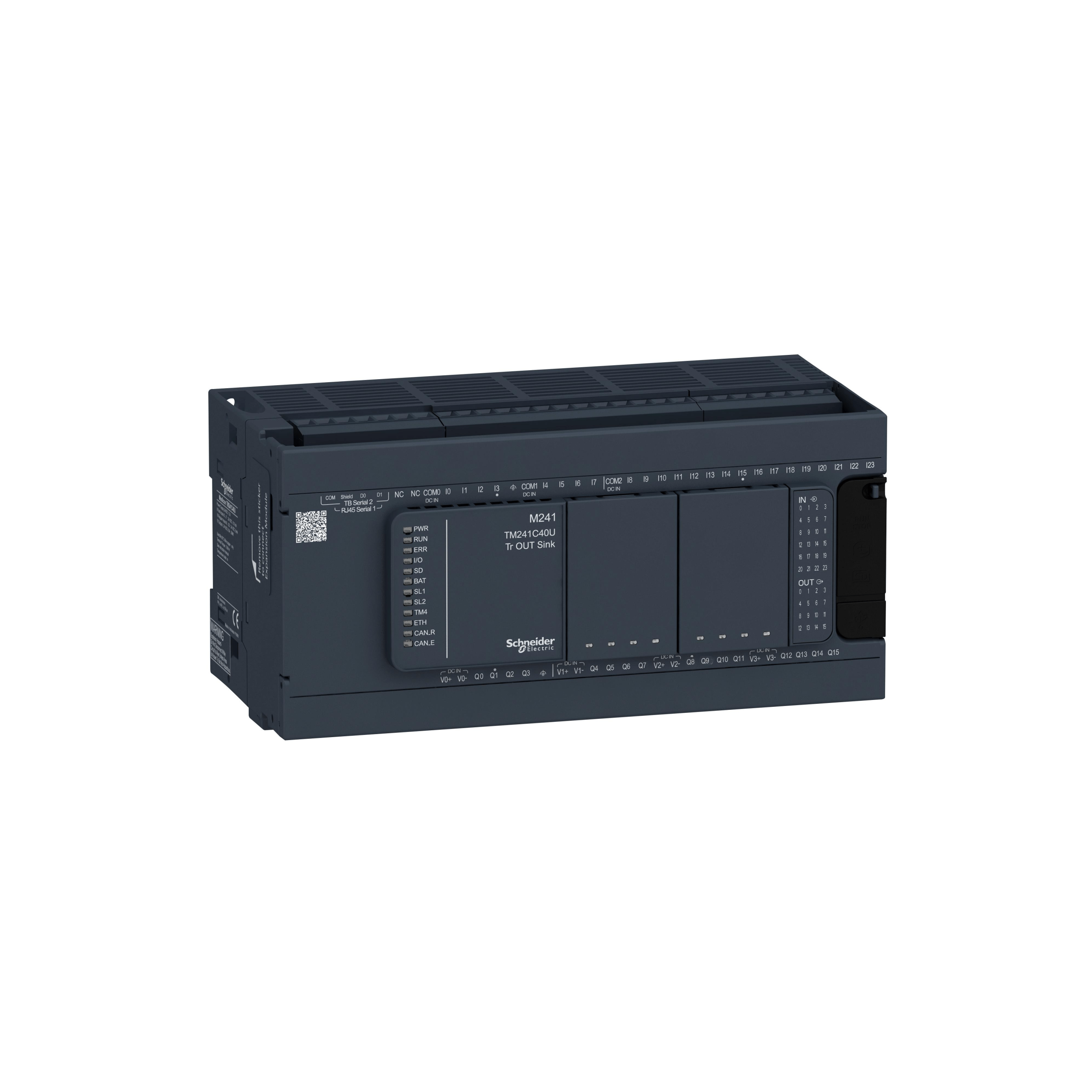 TM241C40U - Logic controller, Modicon M241, 40 IO transistor NPN Schneider Electric