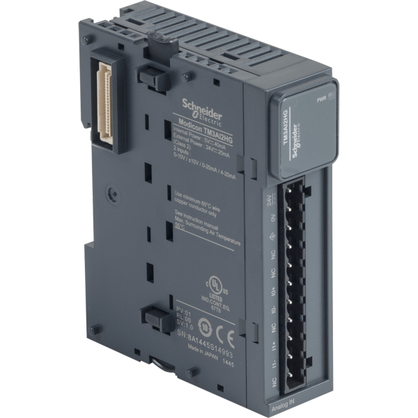 TM3AI2HG — TM3AI2HG - Analog input module, Modicon TM3, 2 inputs high resolution (spring) 24 VDC Schneider Electric