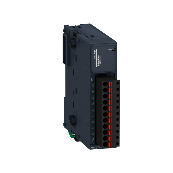 TM3AQ4G — TM3AQ4G - Analog output module, Modicon TM3, 4 outputs (spring) 24 VDC Schneider Electric