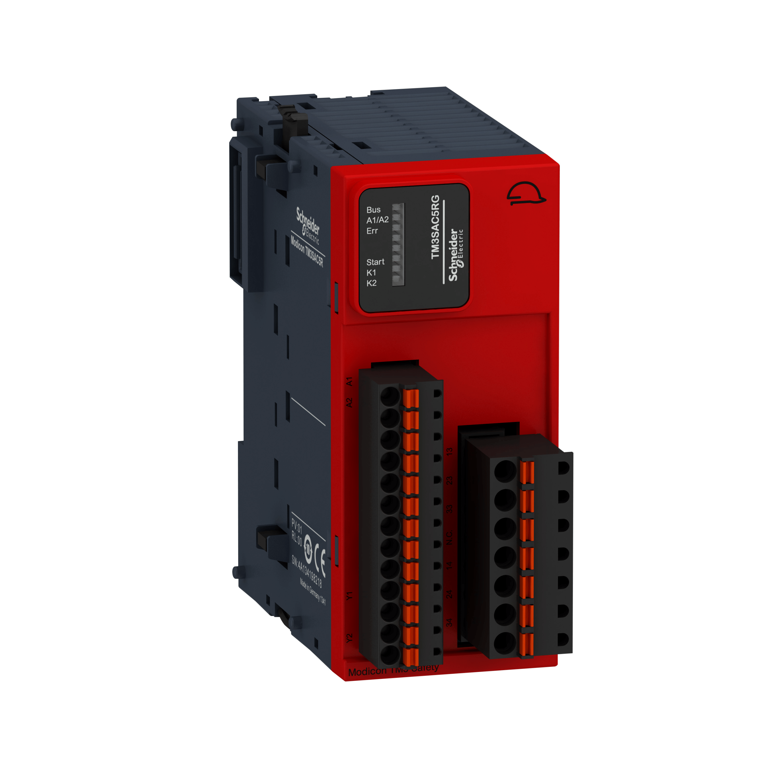 TM3SAC5RG - Safety module, Modicon TM3 Safety, 1 Function, Cat 3 PL d/SIL CL2 (spring) 24 VDC Schneider Electric