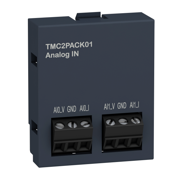 TMC2PACK01 — TMC2PACK01 - Analogue input cartridge, Modicon M221, packaging 2 analog inputs, I/O extension Schneider Electric
