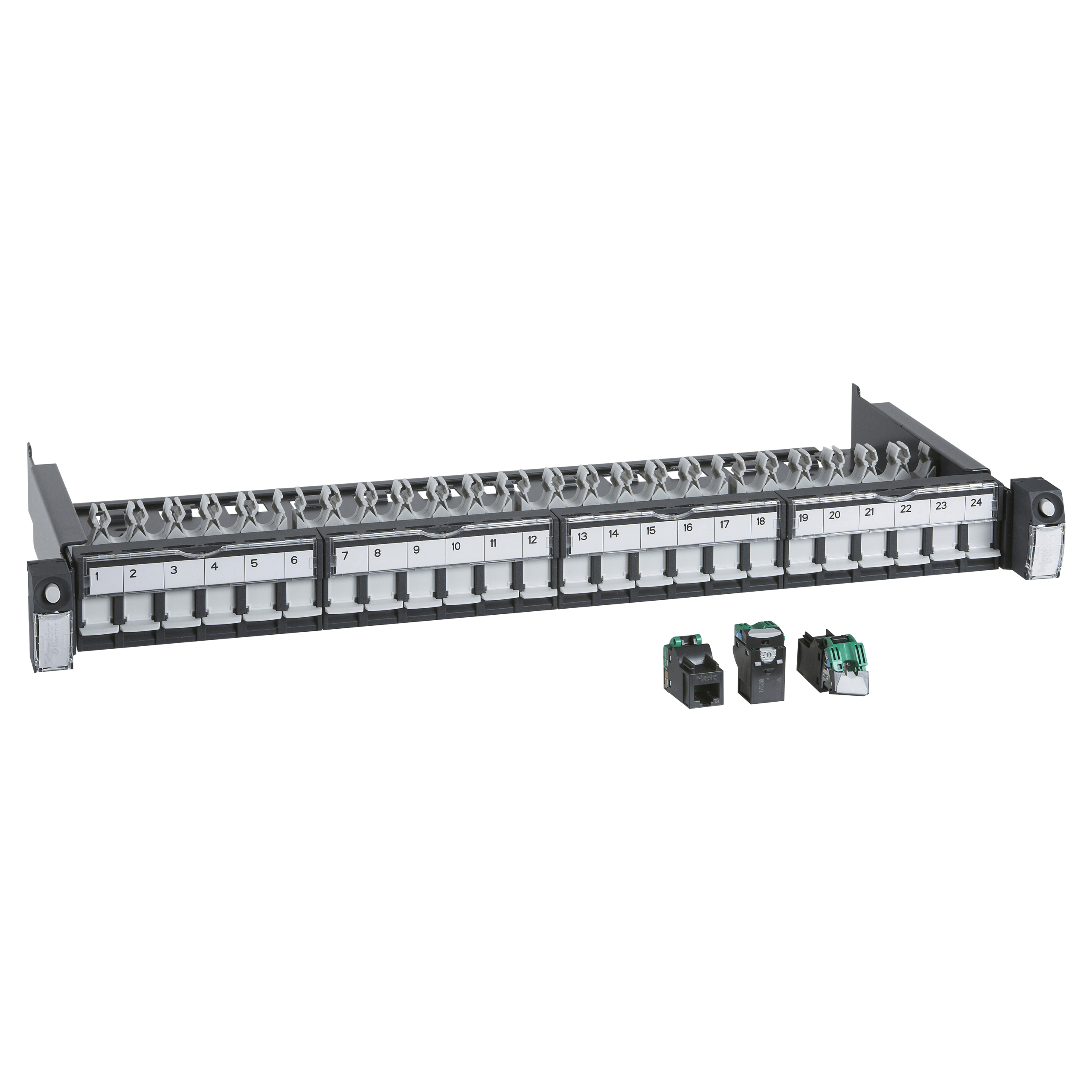 VDIG118241U50 - Actassi 19-C Patch Panel Sliding Evo 19" 1U 24pt S-One UTP Cat5e Schneider Electric