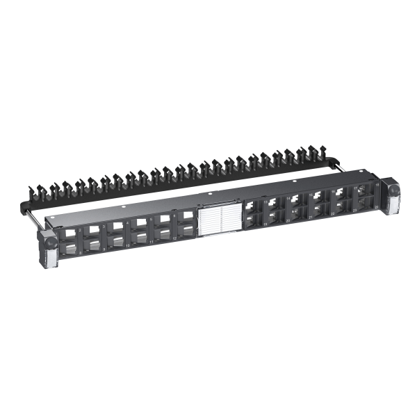 VDIG328241B — VDIG328241B - Actassi 19-C Patch Panel Flat Angled 19" 1U 24pt S-One FTP/STP Empty Schneider Electric