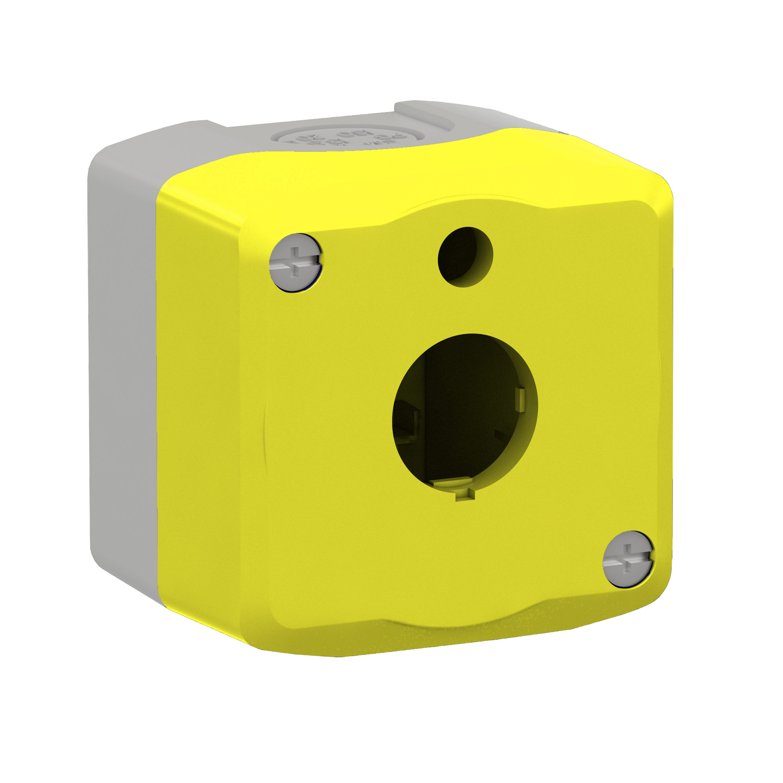 XALKW01 - empty box yellow color for illuminated e.stop 1 hole Schneider Electric