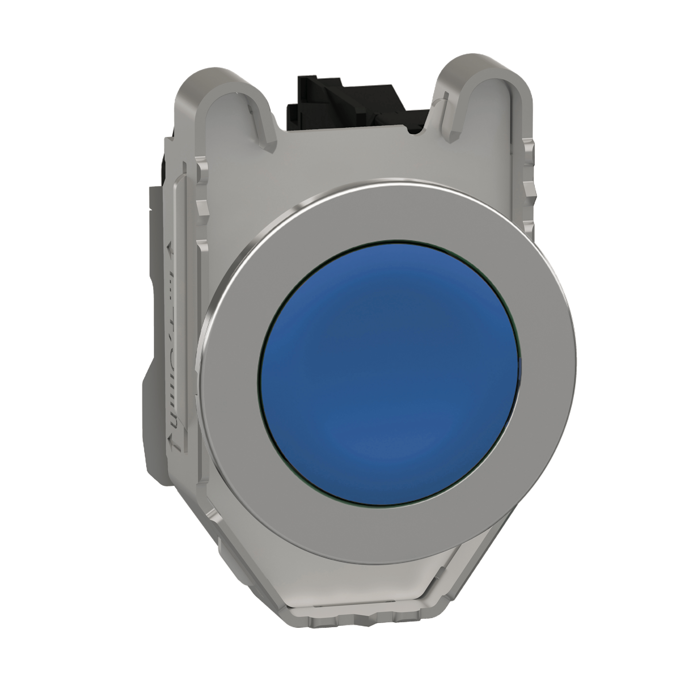 XB4FA61 - Harmony XB4, Push button flush mounted, metal, blue, Ø30, spring return, unmarked, 1 NC Schneider Electric
