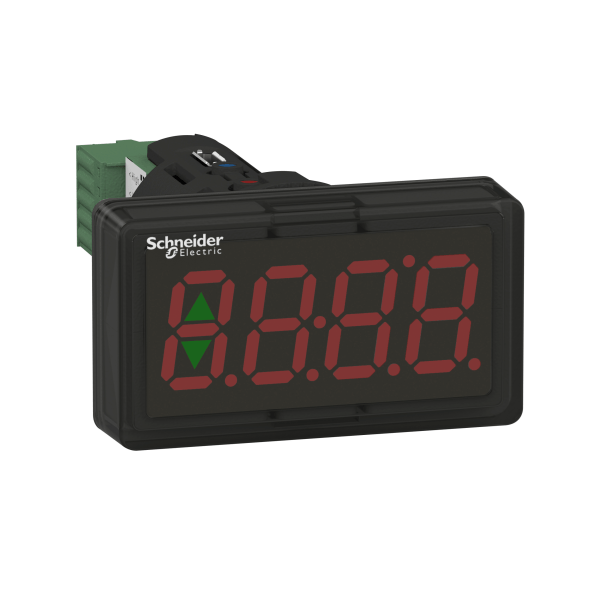 Harmony XB5, Digital panel meter, plastic, black, Ø22, 4 digit red LED display, 4...20 mA input Schneider Electric