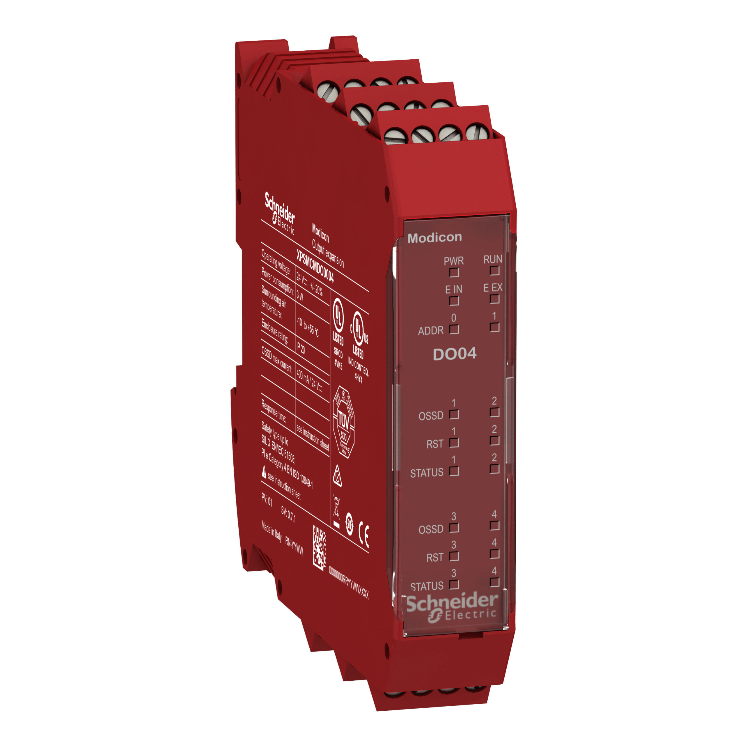 XPSMCMDO0004 - 4 Digital output pairs expansion modules with screw term Schneider Electric
