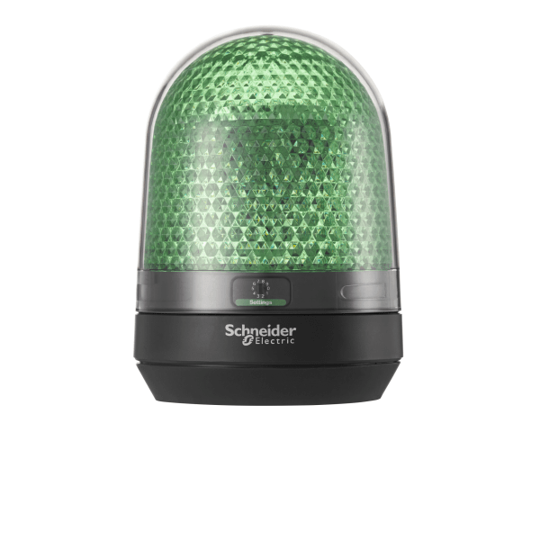 Harmony XVR, Illuminated beacon without buzzer, green, Ø100, integral LED, 48 V DC Schneider Electric