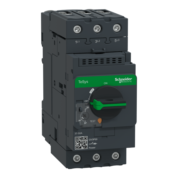 GV3P50 — GV3P50 - GV3P50 - Motor Circuit breaker, TeSys GV3, 3P, 37-50 A, thermal magnetic, EverLink terminals Schneider Electric