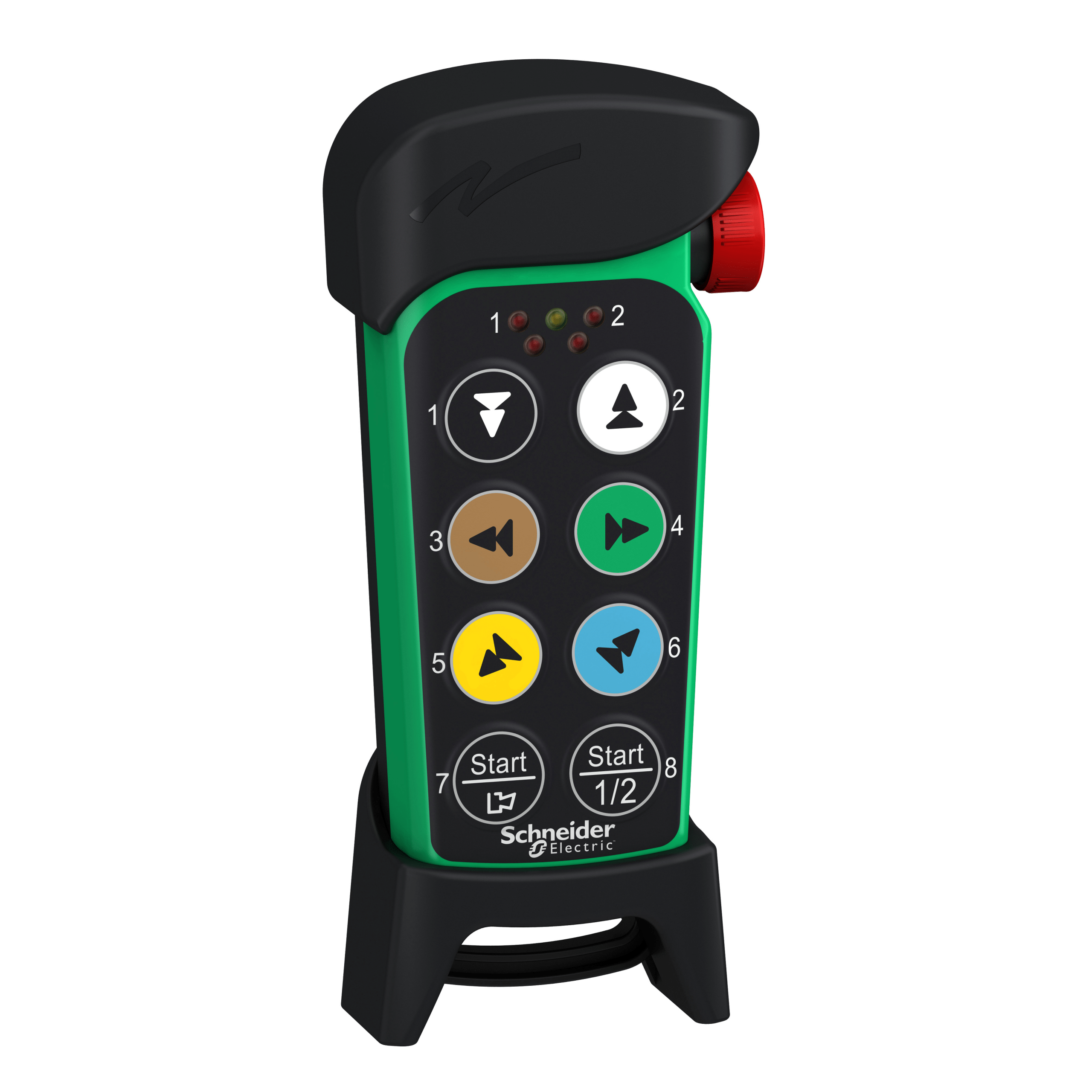 ZART8LS - Harmony eXLhoist, compact, Remote control, LED, 6 motion push buttons, 2 auxiliary push buttons Schneider Electric