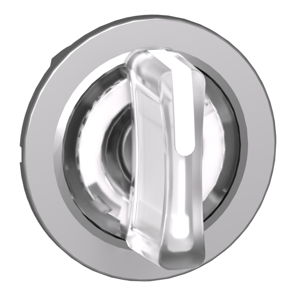 ZB4FK1313 — ZB4FK1313 - Head for illuminated selector switch, Harmony XB4, flush mounted white illum 3 position stay put Schneider Electric
