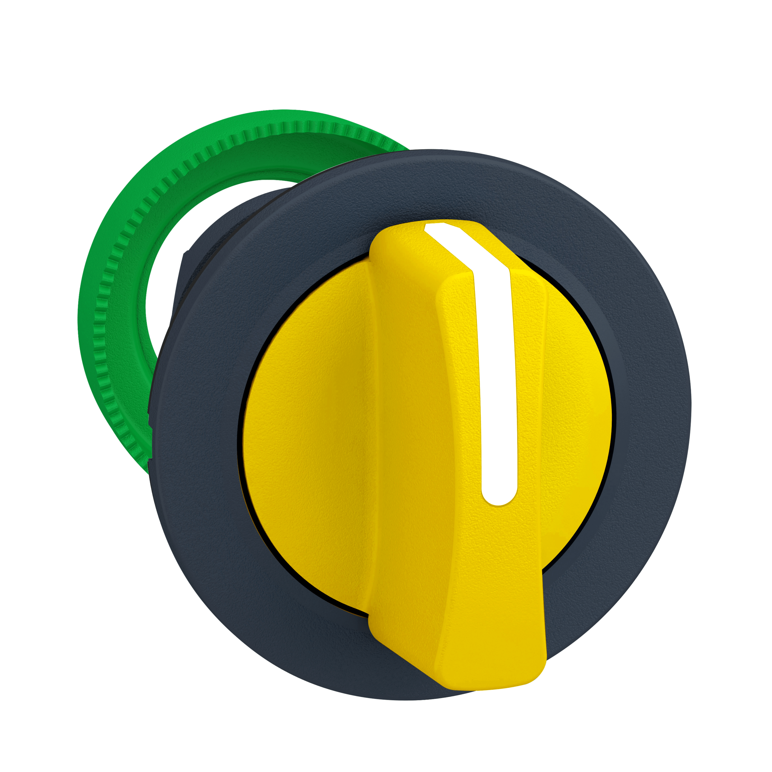 ZB5FD805 - Head for selector switch, Harmony XB5, flush mounted yellow 3 pos return right to center Schneider Electric