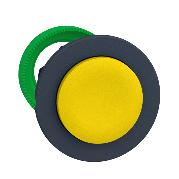 ZB5FL5 — ZB5FL5 - Head for non illuminated push button, Harmony XB5, flush mounted yellow projecting pushbutton Schneider Electric